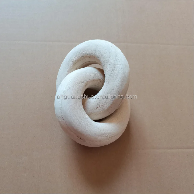 
wooden natural knots/Abstract Design wooden Interlock Knot Made of paulownia wood/wood knot 