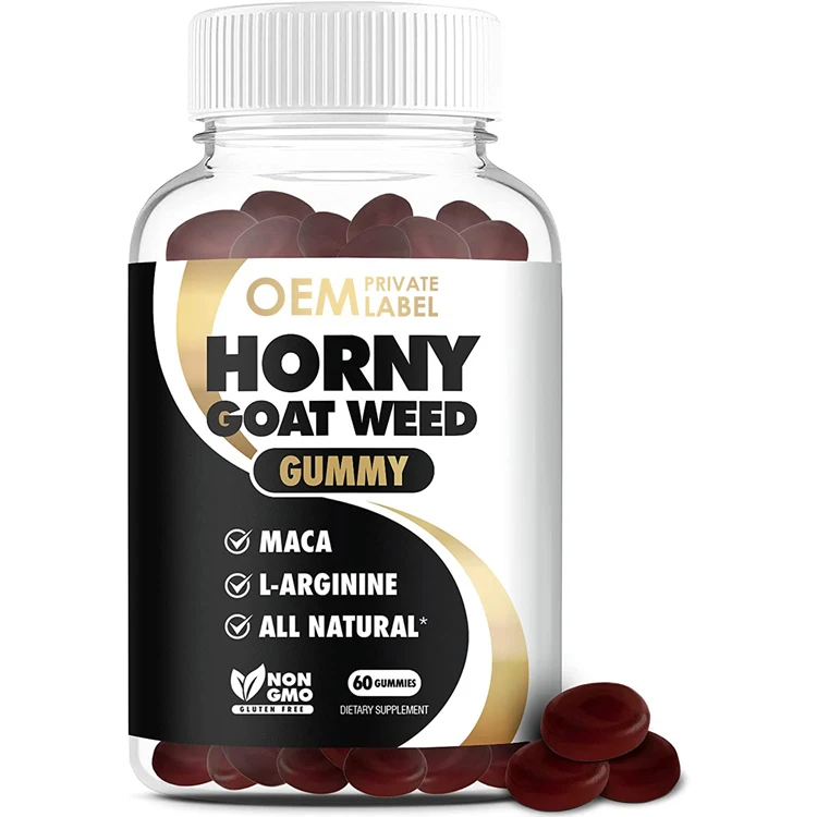 OEM/ODM Horny Goat Weed Sexual Benefits Gummy For Male Enhancement JT Epimedium herb Shilajit mixed gummies for sale
