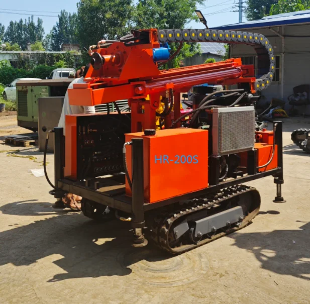 37kw Crawler 200m DHT Drilling Rig Deep Hydraulic Water Well diesel Power for Sale