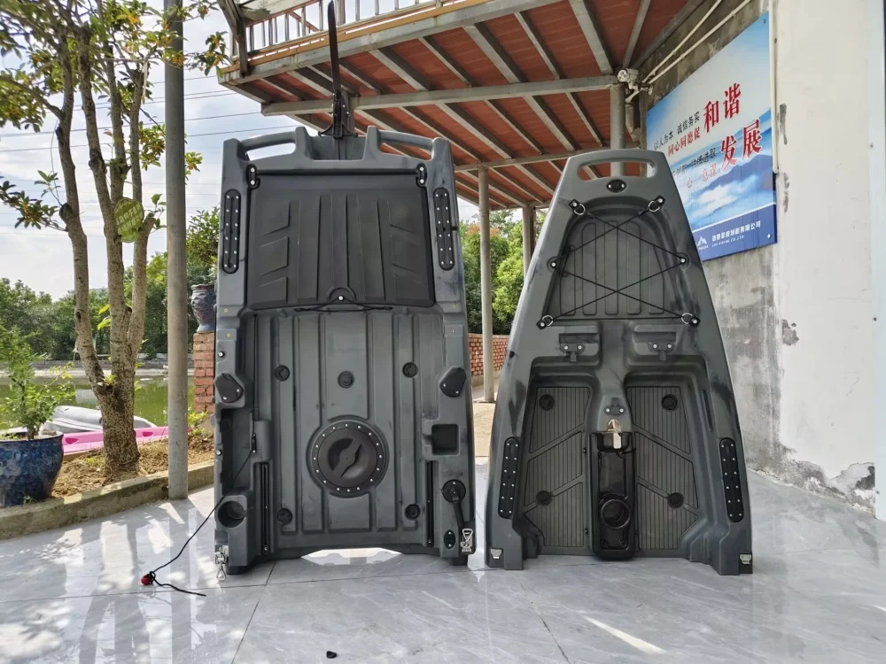 Новый одномодульный каяк LSF HDPE 2 8 м с педальной системой штуки рыболовный алюминиевым стулом