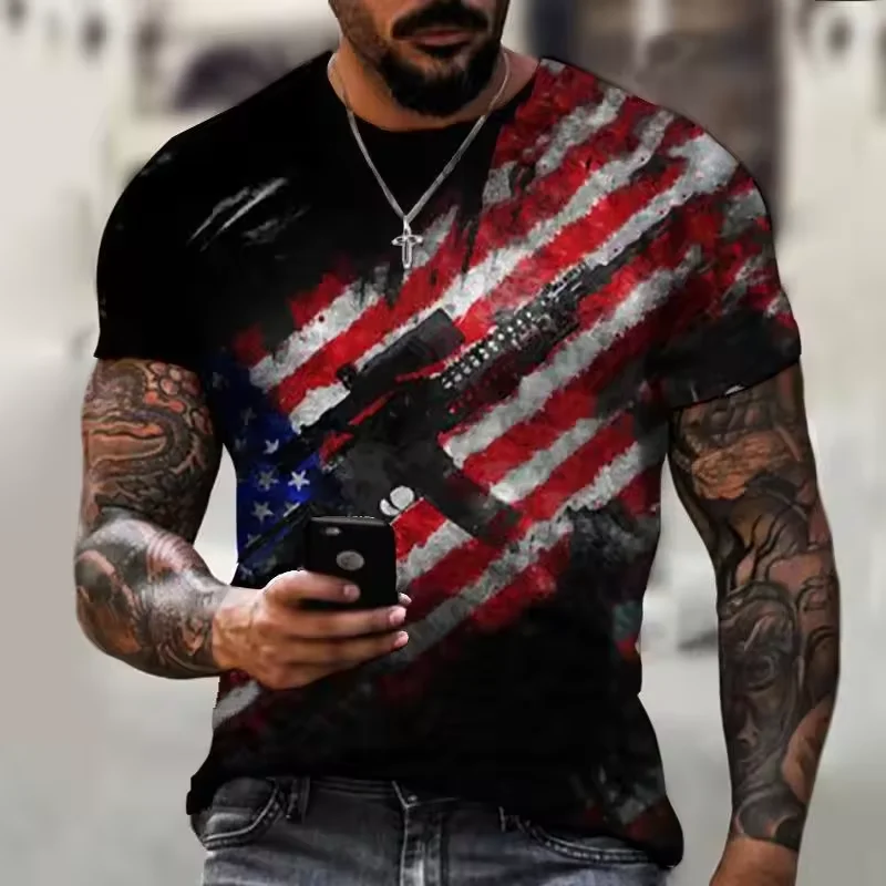 Customized Design Eagle Us Men Women Usa Country T-Shirt American Flag Shirt for America Independence Day Digital Printed