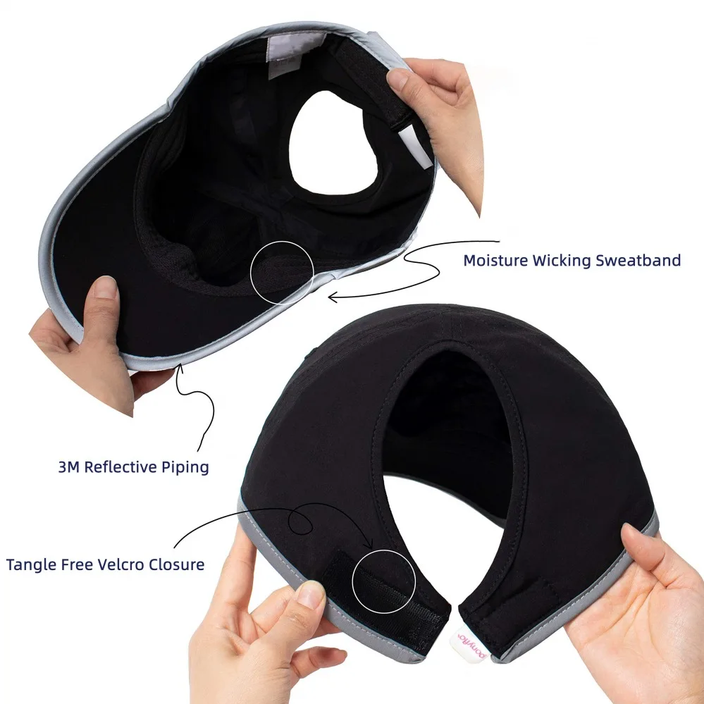 New Design of Sports Cap for Women OEM Custom High Quality Performance Backless Ponytail Running Cap