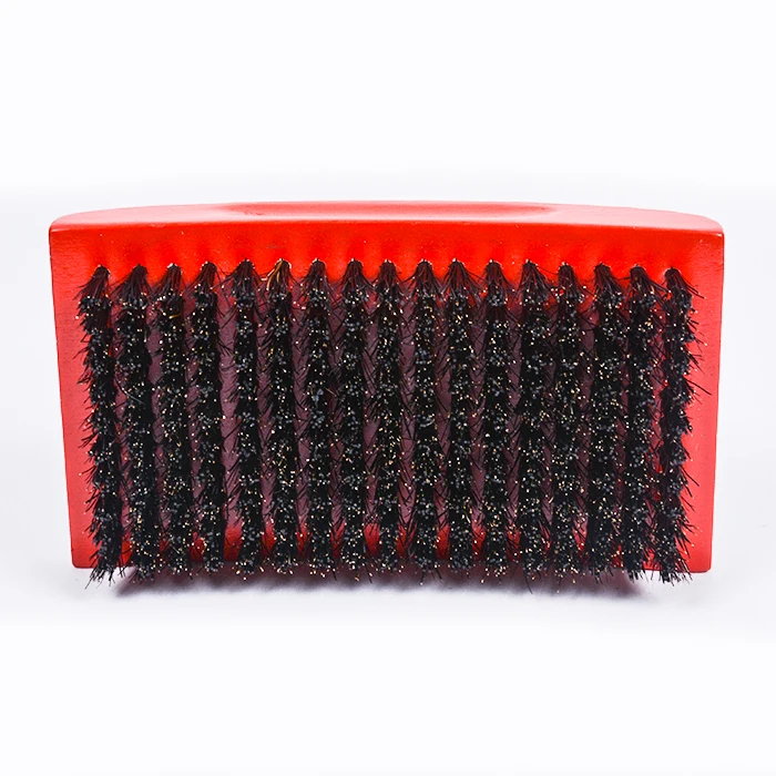 Private label square shape Wooden boars bristle hair shaving beard brush