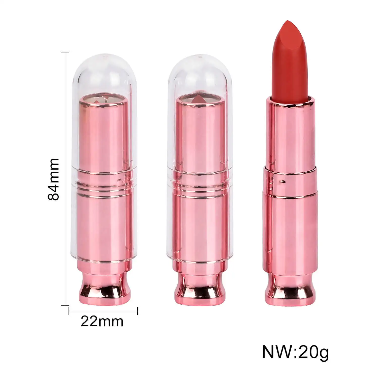 2023 New Products Cruelty Free Makeup Lipstick Mate Lipstick Golden Rose Creamy Waterproof Pink Lipstick