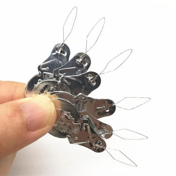 Wholesale Simple Aluminum Needle Threader Stitch Insertion Tool Steel Sheet Needle Threader