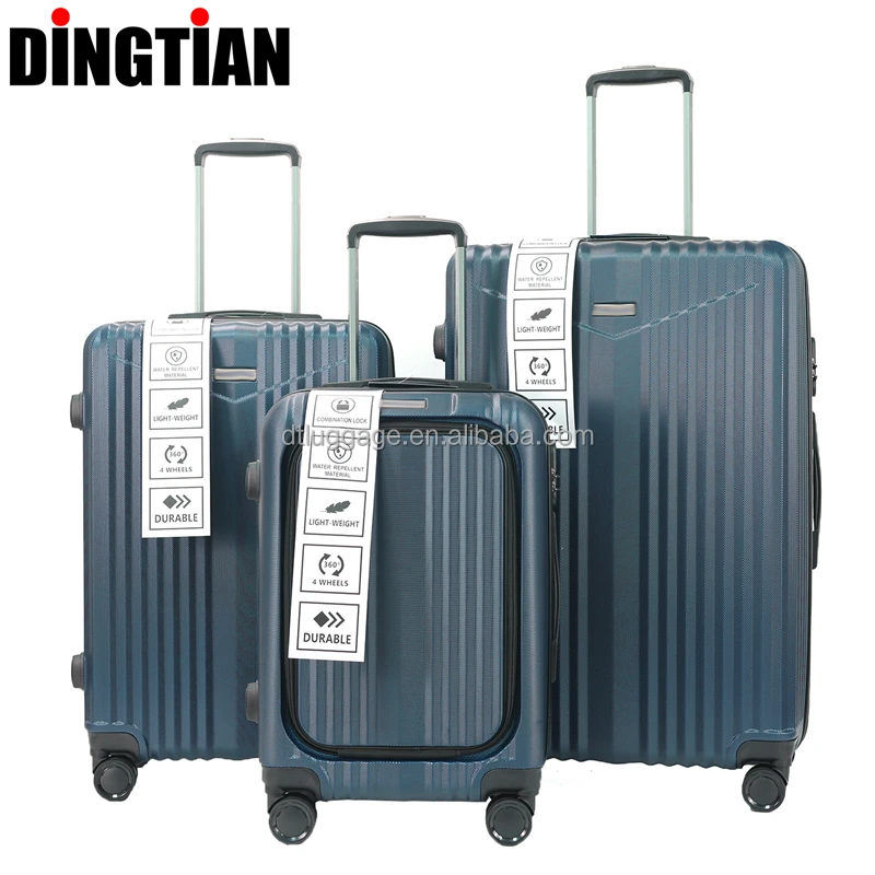 20 inch ABS Laptop Front Open Design  Luggage Sets ABS Travel Suitcase Sets Factory Wholesale Trolley Carry-on for Trip