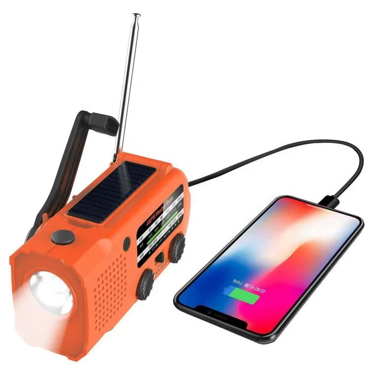 XSY-299 Portable multiple FT card support solar cell phone charger camping emergency radio torch walkman 5000mAh Battery