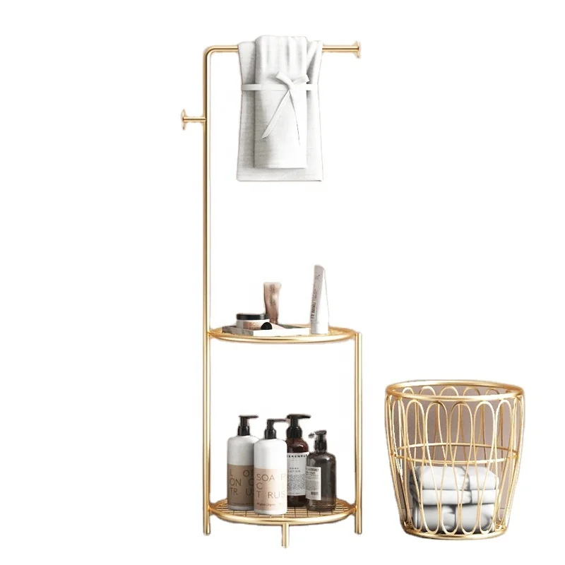 nordic marble bathroom rack luxury metal bathroom storage rack home 4 tier gold bathroom standing towel rack furniture