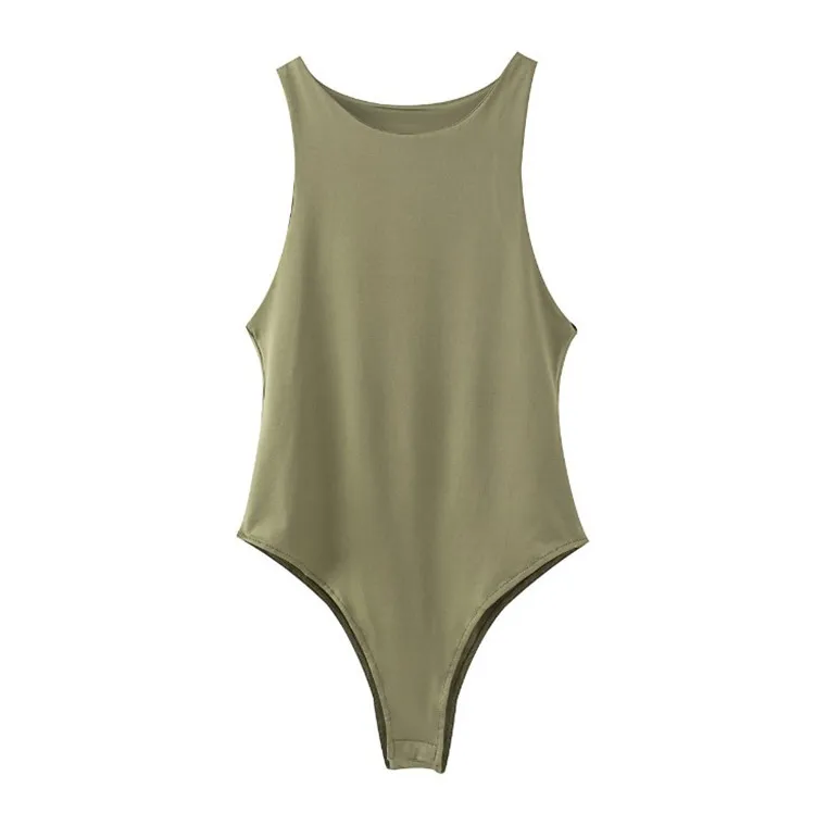 Custom summer sleeveless tank bodysuit women bodysuit jumpsuit 2020