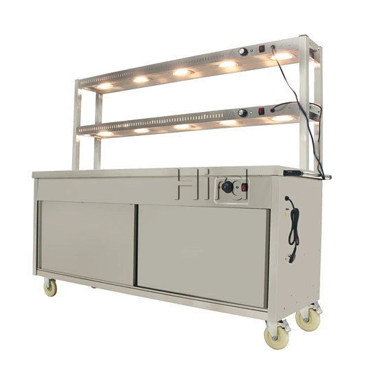 Catering Equipment Stainless Working Table Cabinet Kitchen Cupboard Stainless Steel Hot Cupboard