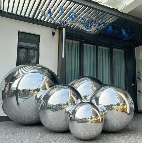 Custom Inflatable Mirror Giant Christmas Ball Ornament Big Shiny Balloons Shiny Ornament Large Shiny Balls For Decoration
