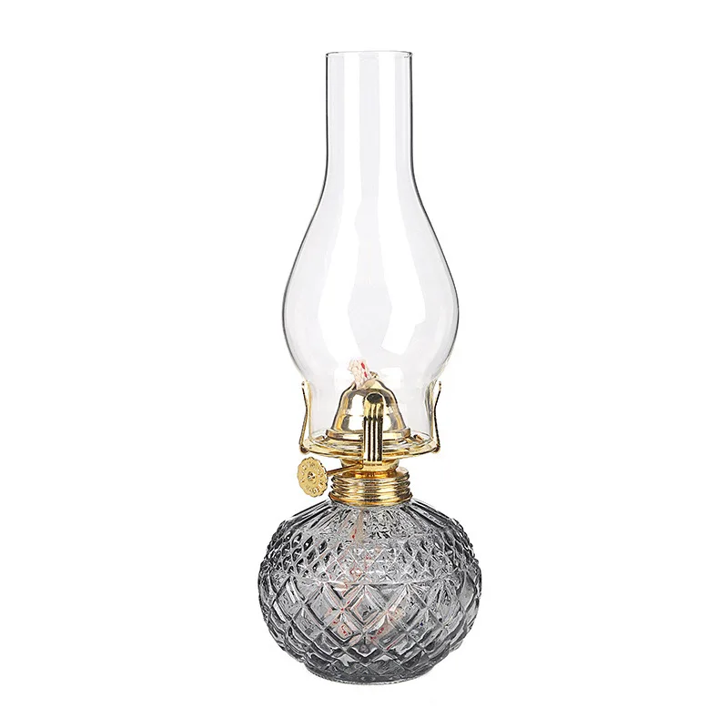 Modern Antique Vintage Decorative Electric Mini Round Glass Kerosene Oil Rustic Table Lamps