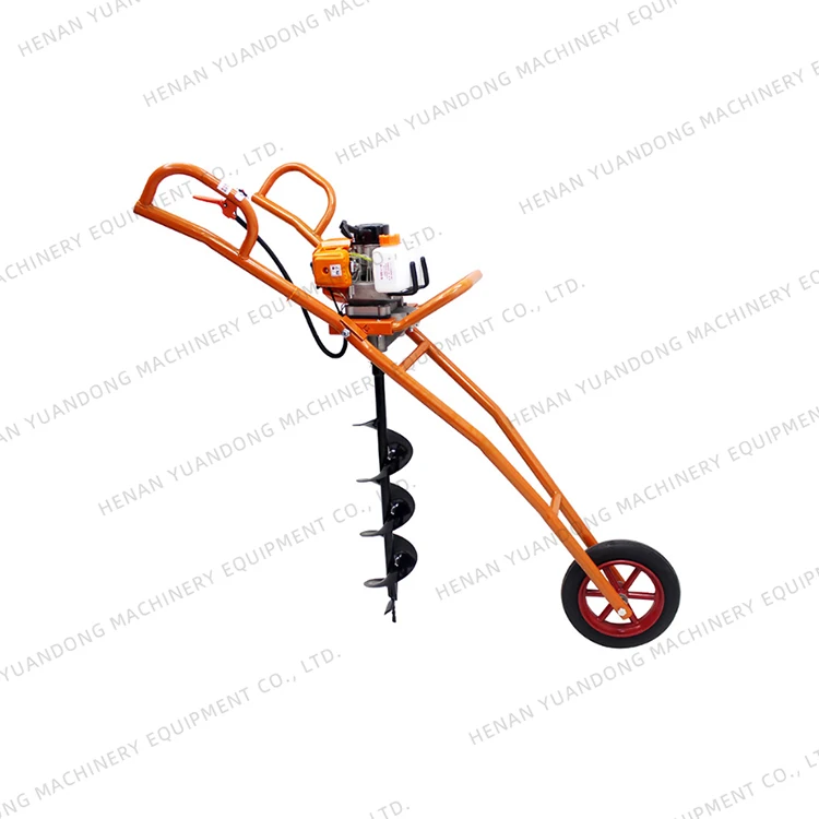 Walk Behind Tree Planting Digging Machines Hand Ground Hole Drill Earth Auger For Earth Drilling