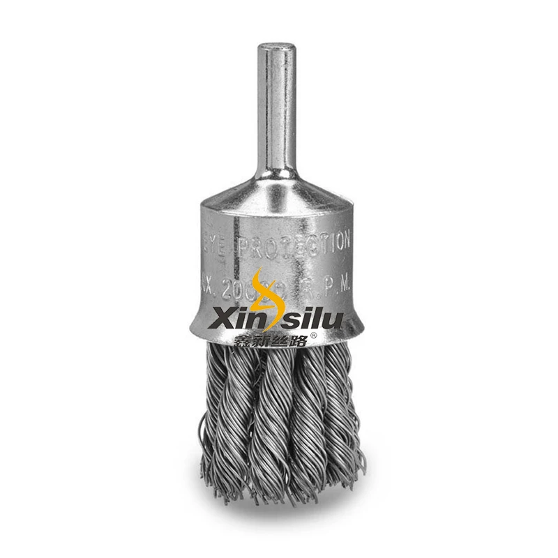Shank Mounted End Brushes Knotted Wire Brush Drills Set for Cleaning Rust, Drills, Paint Removal