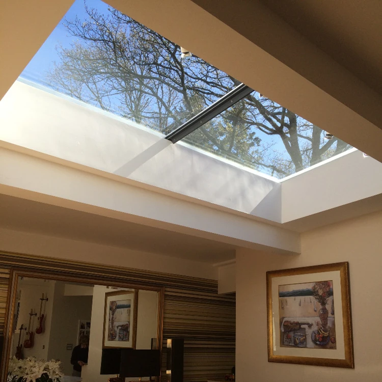 Sky Large Fixed Glass Picture Windows Aluminum Alloy Profile Frame Double Glazed Interior Home Electric Roof Skylight Window
