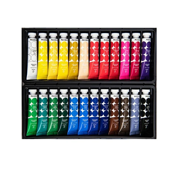 MEEDEN Professional Art Painting Supplies 12ml Tasteless Non toxic High Quality Gouache Colours Paint