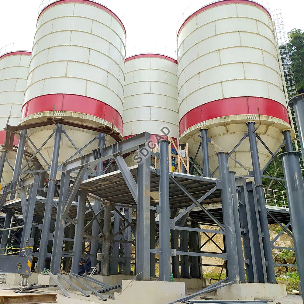 SDCAD Brand profession customized 60 ton cement silo  build a concrete 60 ton cement silo  for sale