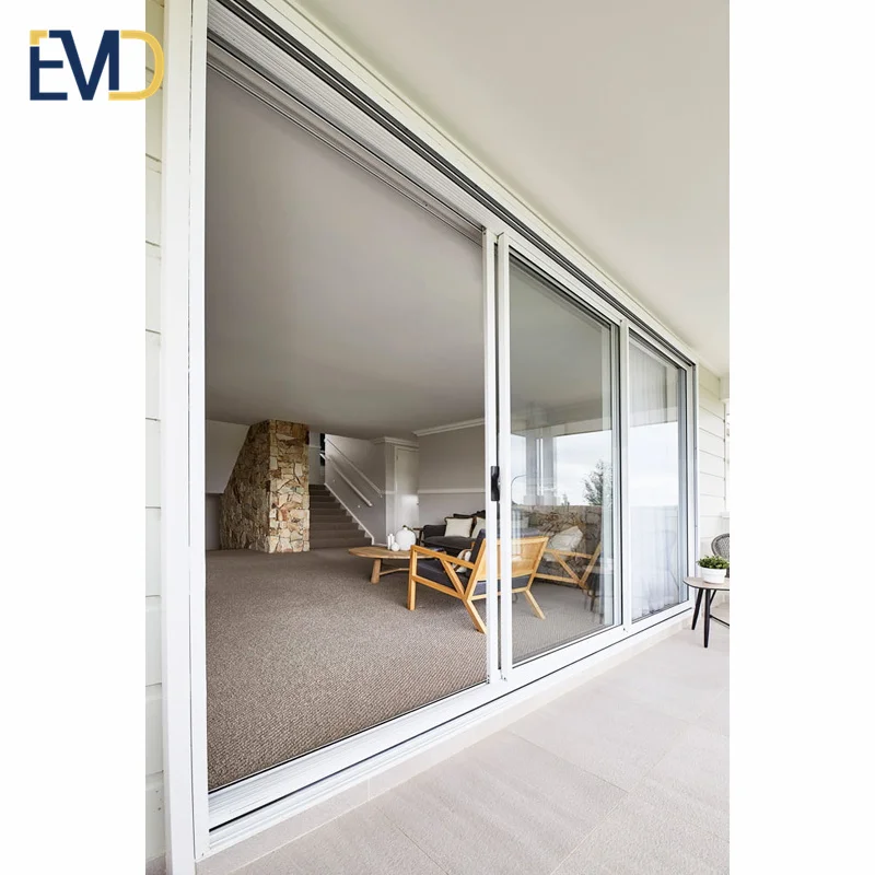 Modern design popular style custom villa balcony double glazed aluminium sliding door