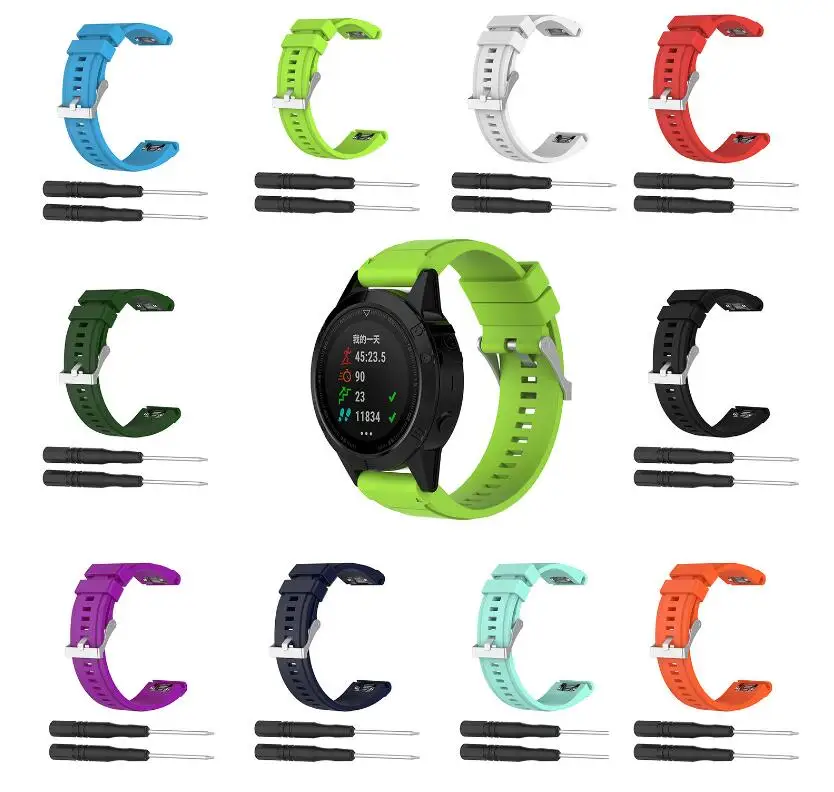 For Garmin Fenix Quick Release Band , Soft Silicone Sport Watch Strap for Garmin Fenix 6X/fenix5X/fenix3 HR/D2
