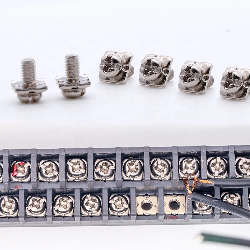 
Cross recessed round head screw with square washer screw set for Terminal Strip fasteners 