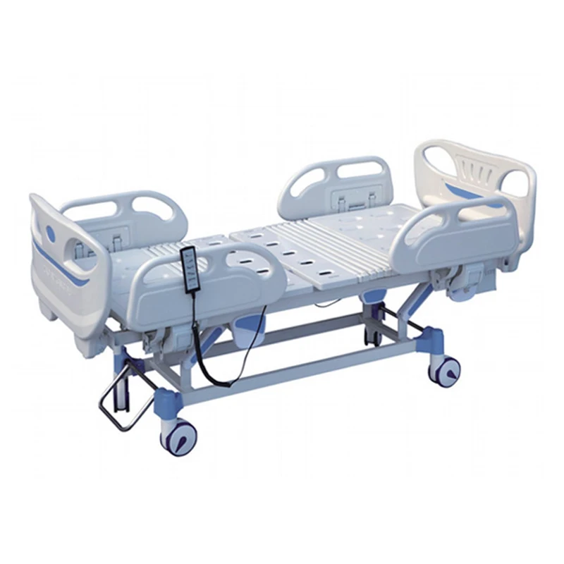 New Stainless Steel 5 Function Medical Bed Intensive Care ICU Bed Hospital Furniture Equipment