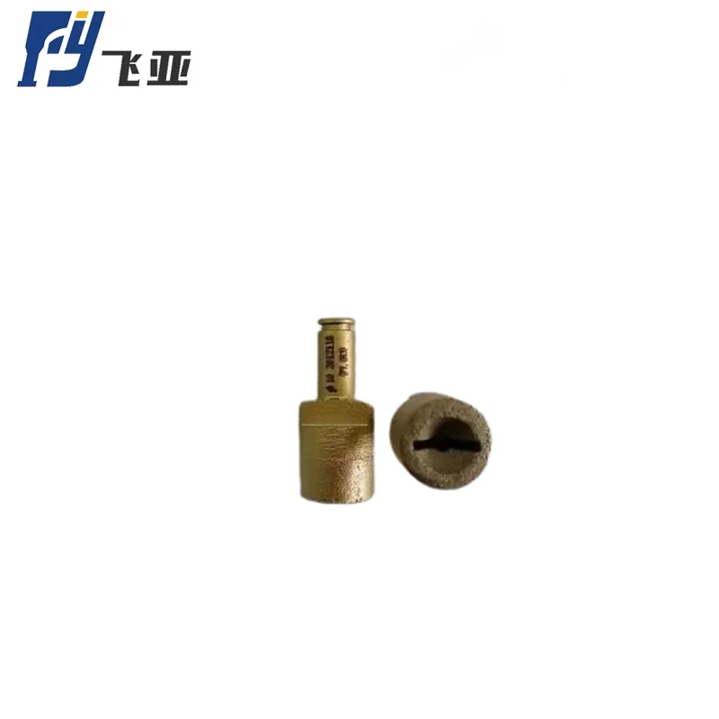Hand-held grinder with diamond grinding cup for button bit sharpening machine