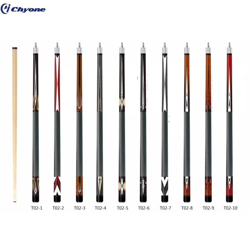 customized logo wholesale maple wood  sticker billiard pool cue