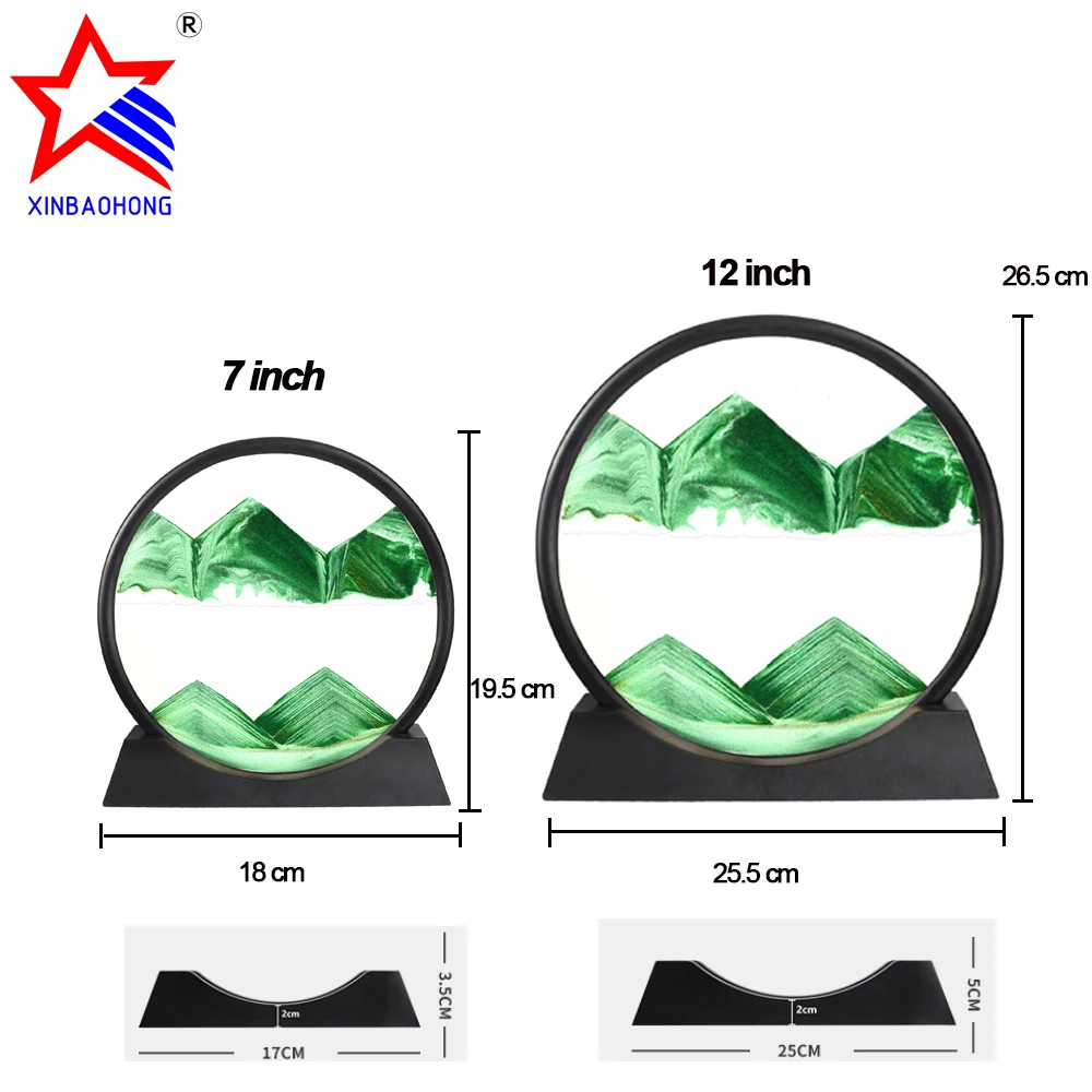 XINBAOHONG 2023 новый дизайн песочные часы 3D мобильный песок живопись жидкий искусство движение для офиса украшение