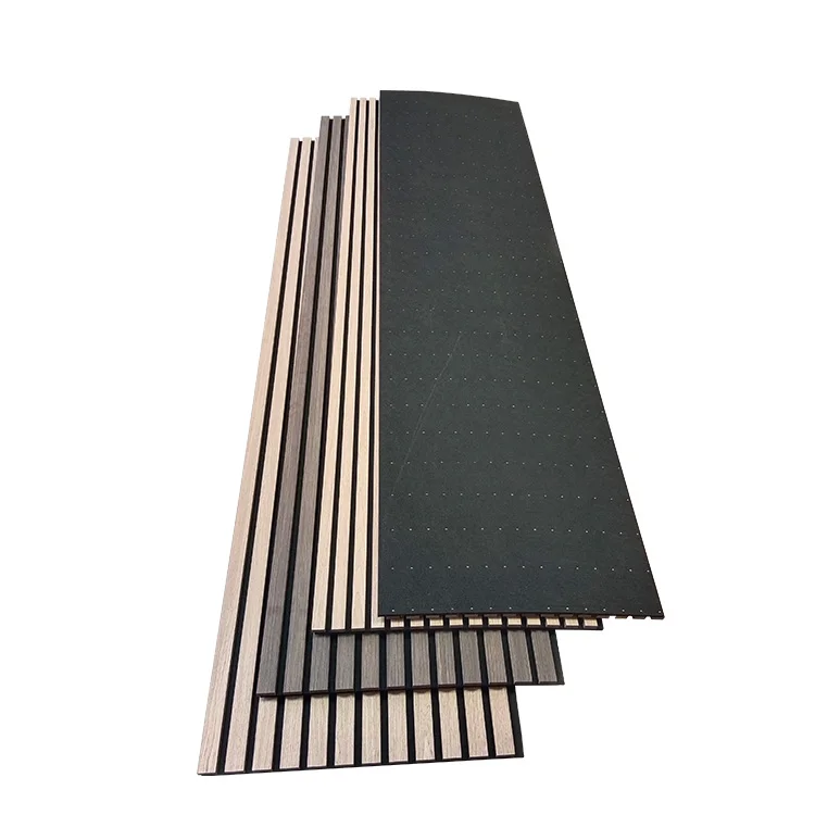 Akupanel 3D Pet Polyester Fiber Acoustic Ceiling Panels Soundproof Acoustic Sound Proofing Wall Panels Wood Slat Acoustic Panels