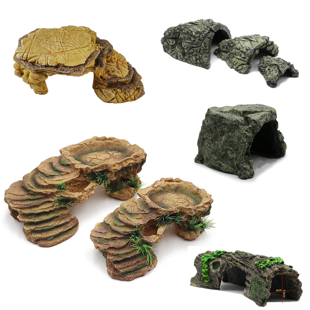 XXL Plastic Large Size Snake Hides Reptile Hides for Ball Pyhtons Lizard Leopard Gecko Snake Reptile Hide Cave Large