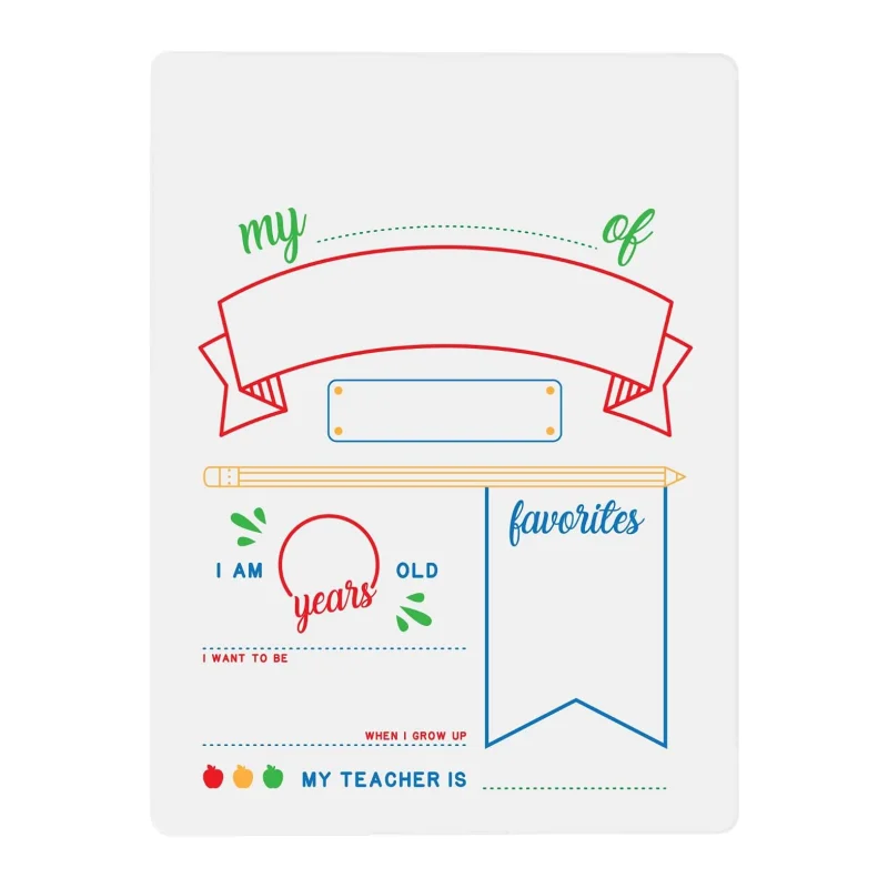 Custom dry erase magnetic white board for classroom white board for kids 9*12 inch size customization with stain resistant tech