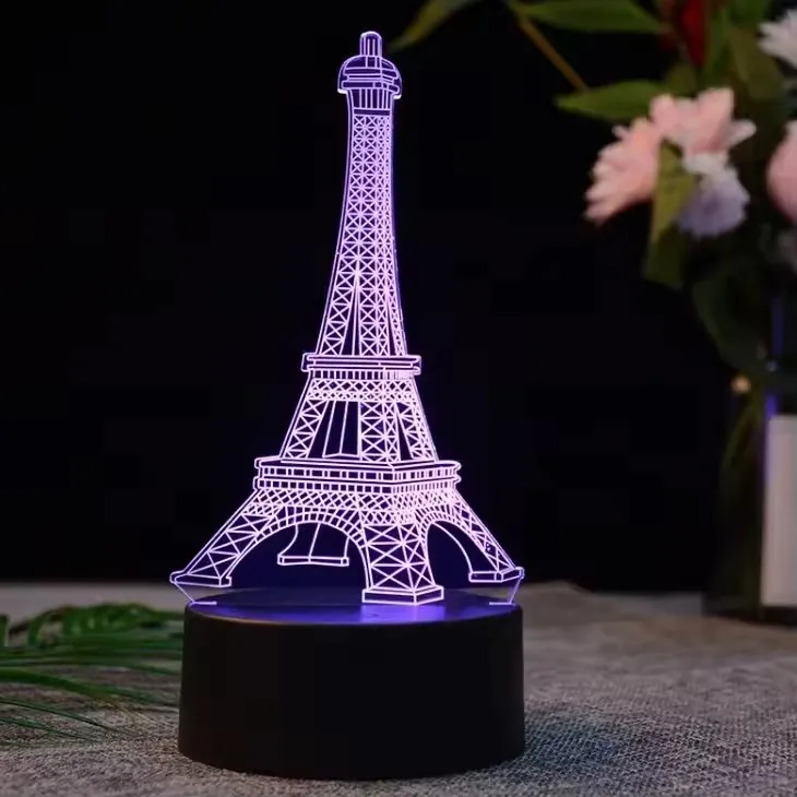 3D ночник светодиодный спальня декоративный свет сердце