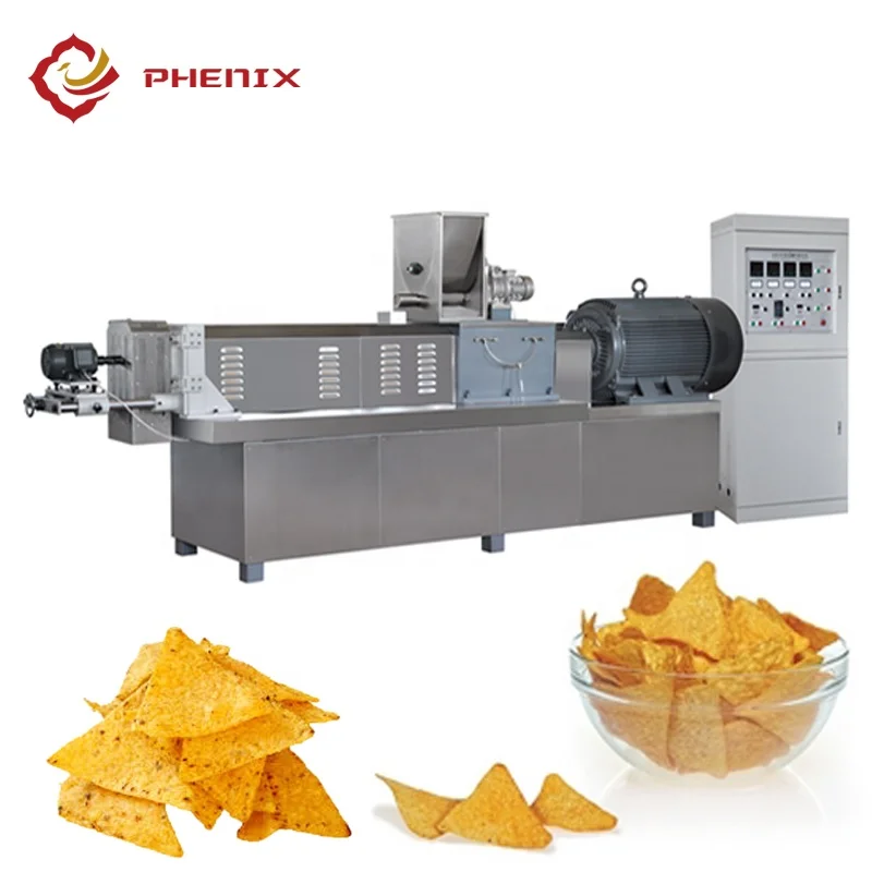 Baked tortilla chips processing line extruder machine doritos corn chips production equipments