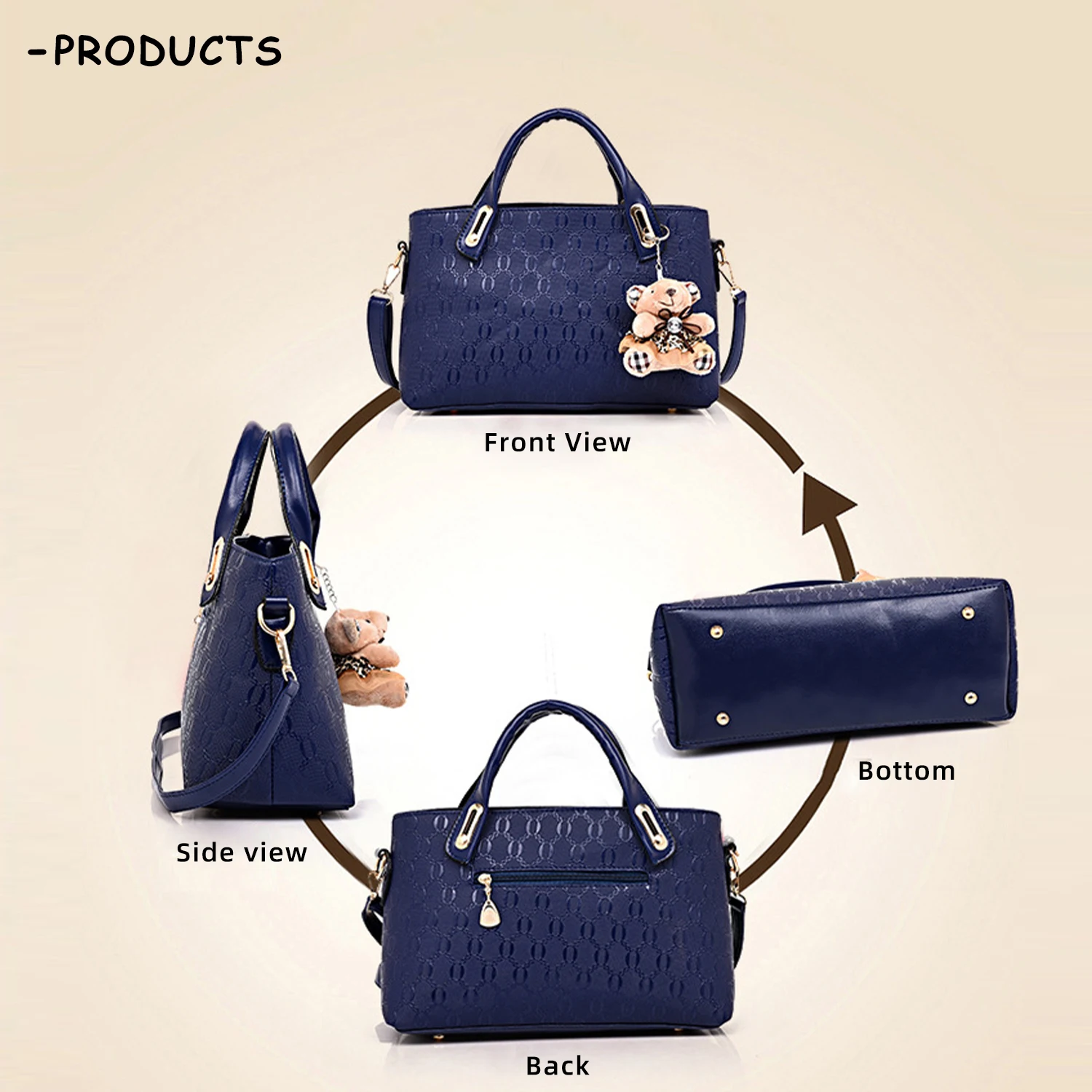 Good Price New Product 4 In 1 Ladies Handbags Wholesale Handbag Set 4 Hand Bag Set Handbags Luxury Ladies