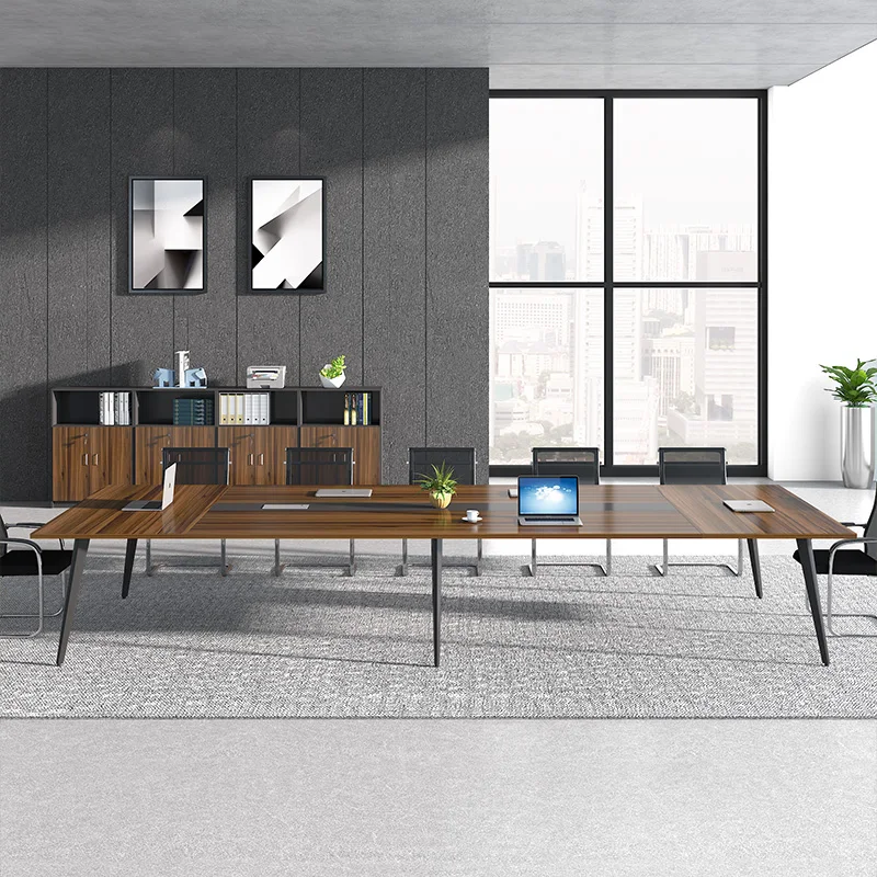 
Foshan Office Furniture Manufacturers High Quality 6 Seats Modular White Conference Meeting Table 