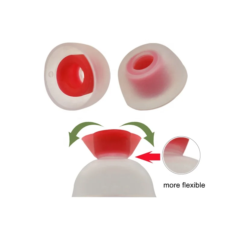 Earphone Tips Replacement Silicone Earbud Tips for Wireless Blue Tooth Headset 4mm-5mm Inner Tips in-Ear Headphones