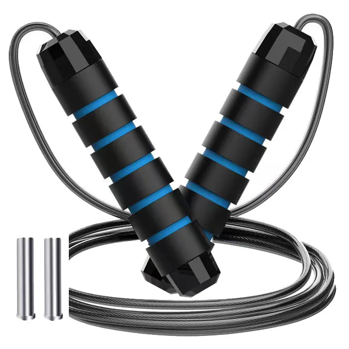 High quality Tangle-Free Rapid Speed weighted jump rope with Ball Bearings for adults Kids, Adjustable Jump Rope for Fitness
