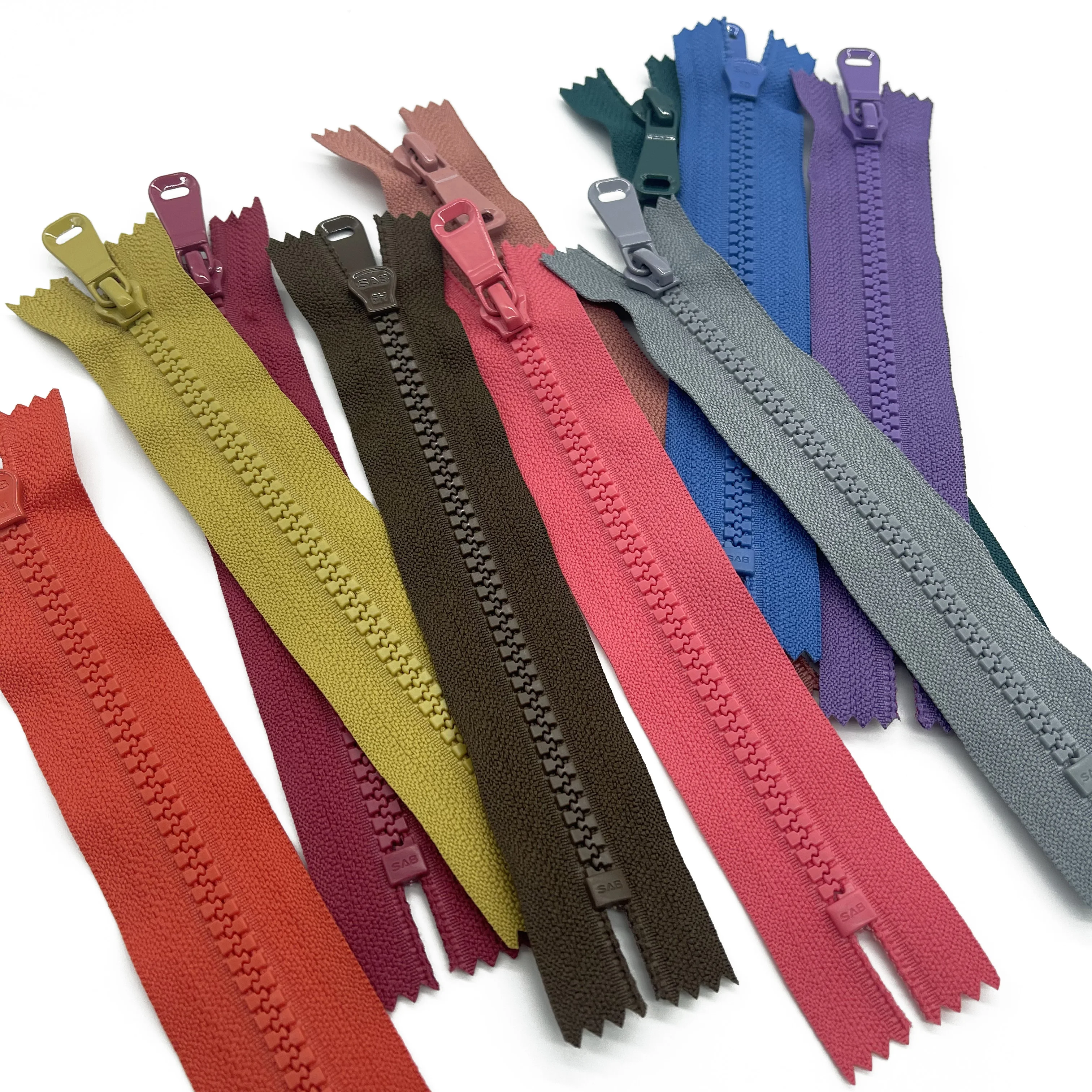 Оптовая продажа, декоративные пластиковые рулоны на молнии для сумок, курток, сумок, печатных молний