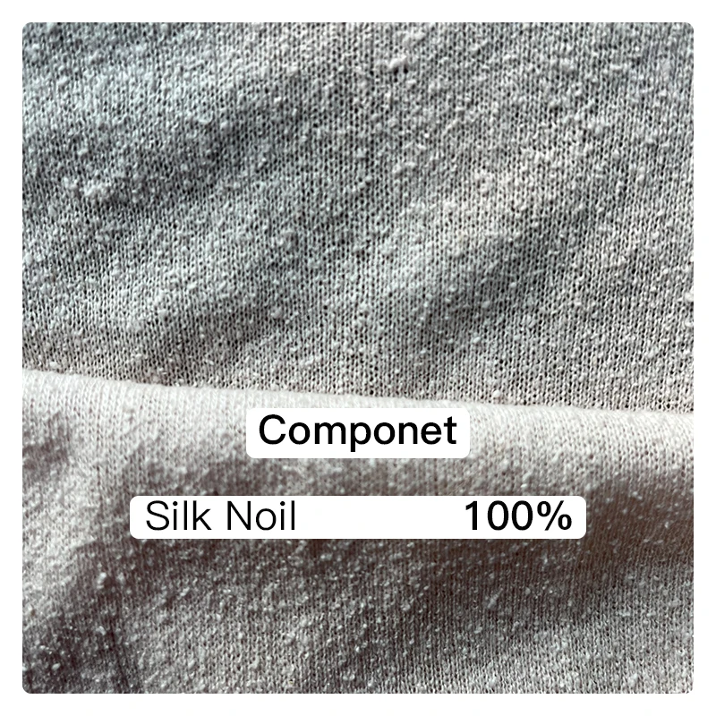 Pure silk noil 100% Fabric for High Quality Garment Making