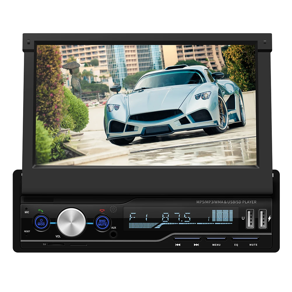  Зеркало Ссылка универсальный автомобильный стерео mp5 плеер FM/AM/RDS/SD /USB/AUX сенсорный экран 1 гама 7 дюймов Автомобильный радиоприемник с
