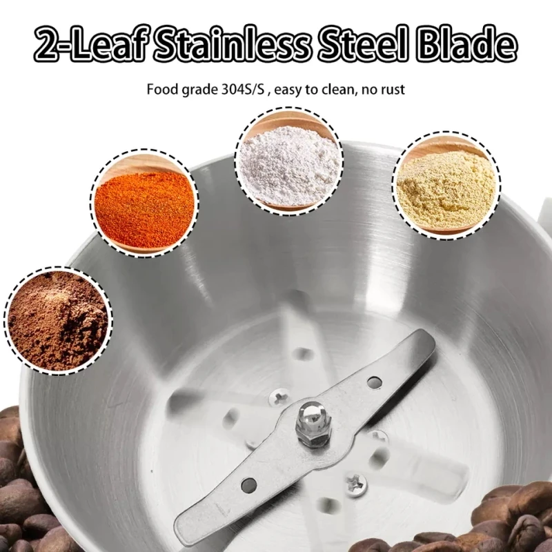 Mini Spice Coffee Grinder Electric Fast Grinding Multifunction Smash Machine Dry Mill Grinder for Grain Spices Seeds