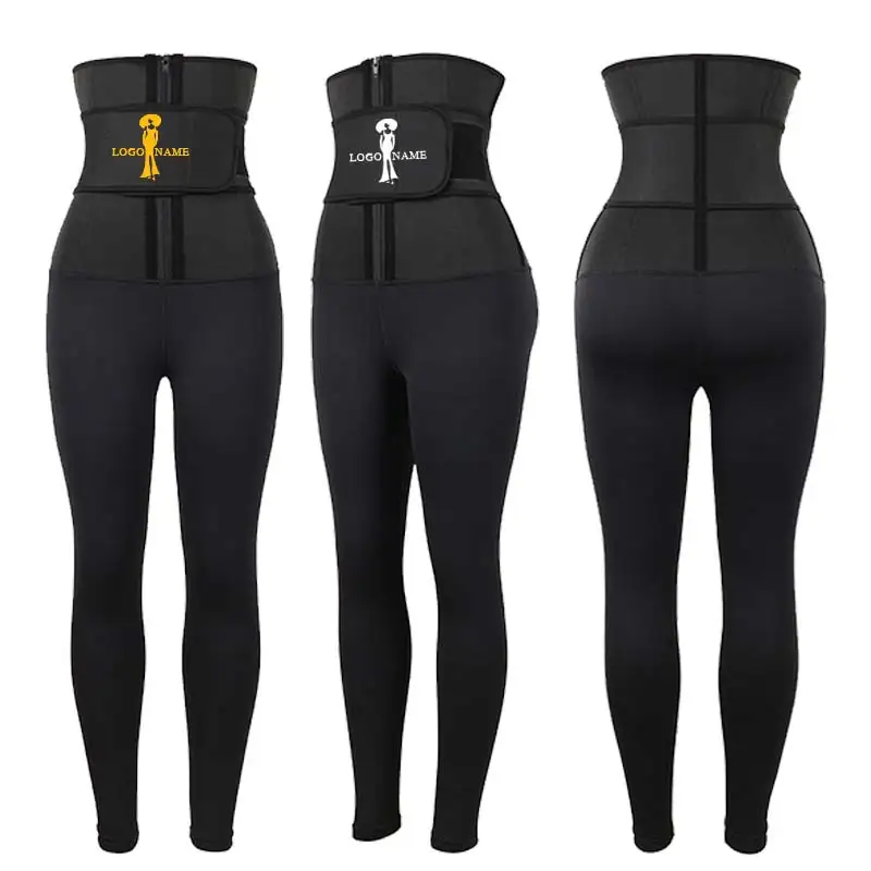 NANBIN 3 in 1 Girdle Waist Cincher Thigh Trimmer Belly Control High Waist Leggings With Waist Trainer