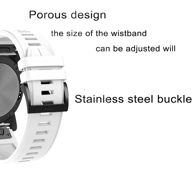 BOORUI 2021 new design 26mm band for garmin for fenix strap silicone replacement watchbands for fenix 3x 5x 6x pro