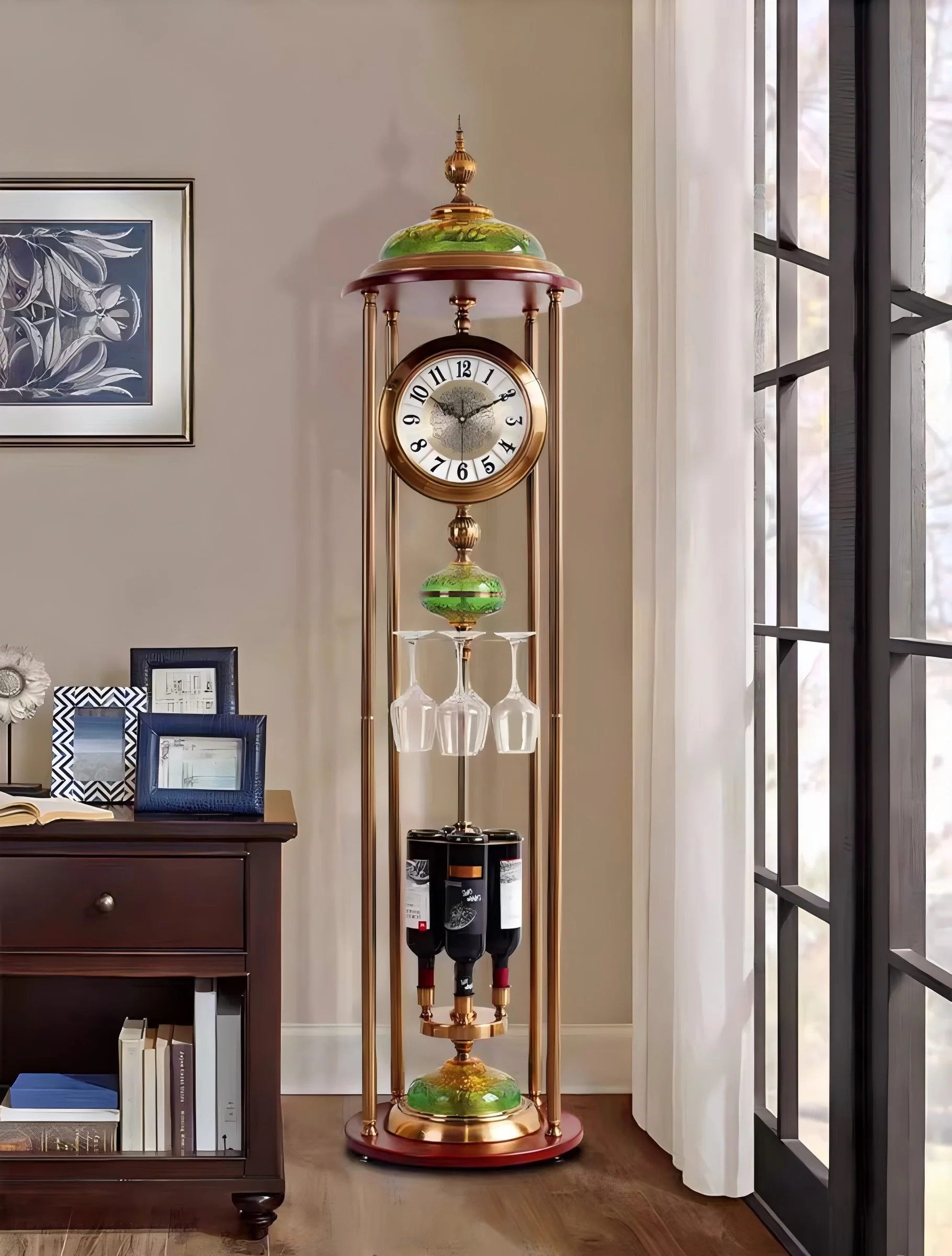 Armens Luxury Home Decor Floor-to-Ceiling Art Timepiece Elegant Floor Clock for Home Use