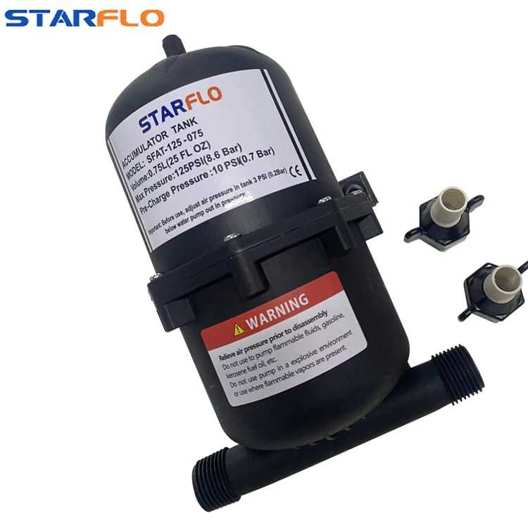 STARFLO 125PSI 12 В dc 0 75 л Аккумулятор давления воды в баке контроля расхода караван аккумулятор для морских судов