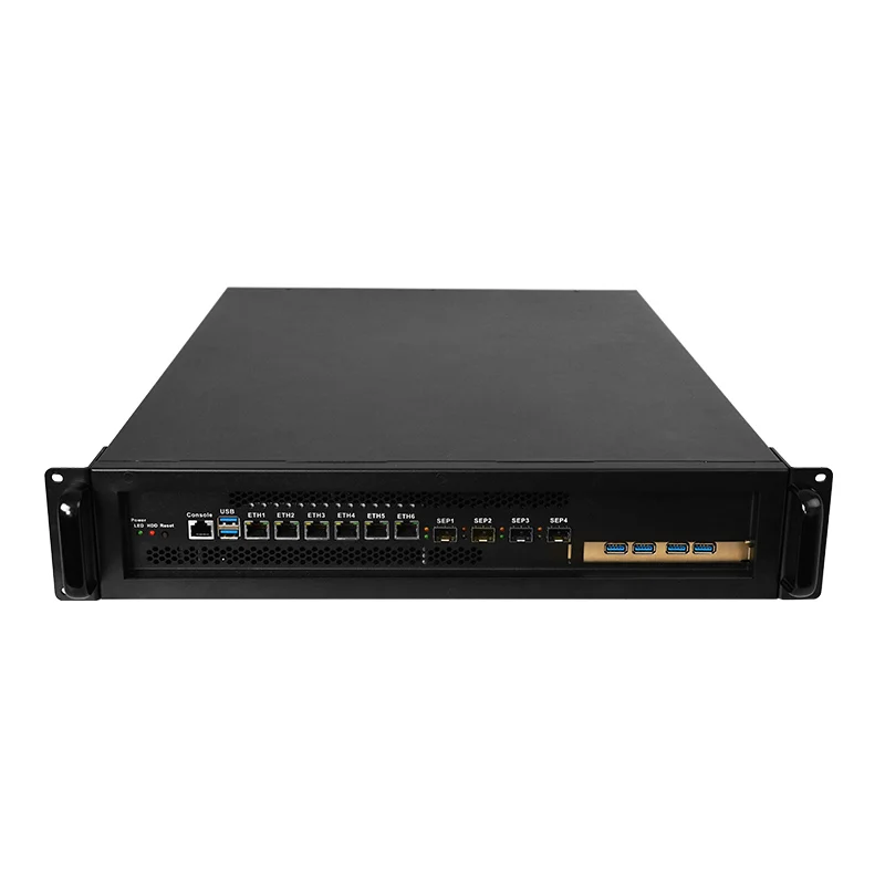 Zunsia OEM 2U 19 inch Rackmount Intel 12th Gen Network Firewall Router with 4 SFP and 6 LAN