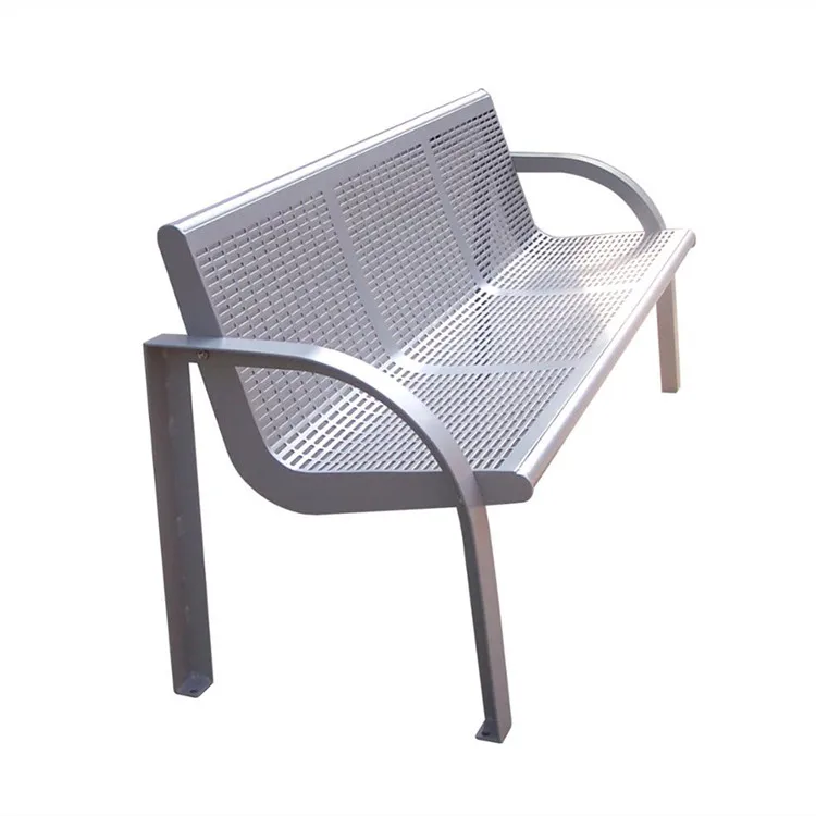 outdoor long stainless steel chair bench outside bench seats