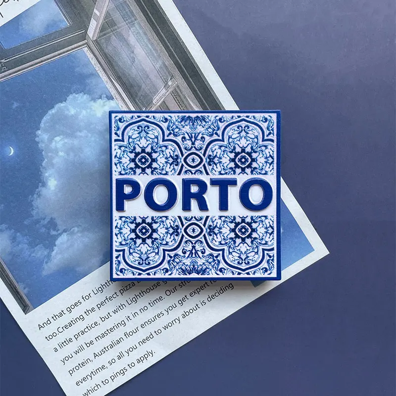 Custom Made High Quality Cheap Porto Lisboa Lisbon Souvenir Magnets 3D Resin Souvenir Fridge Magnets