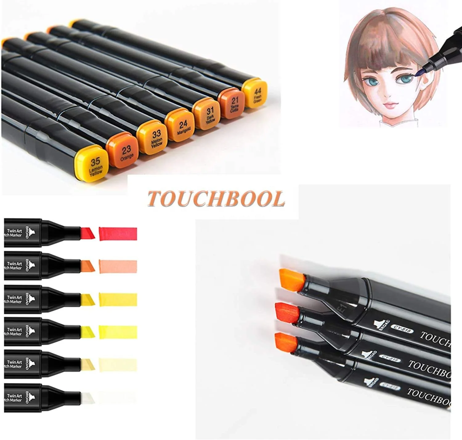 Hot Sales Dual Tip Alcohol Based Graffiti Marker 60 80 168 262 Colors Permanent Twin Color Painting Art Drawing Marker Pen Set