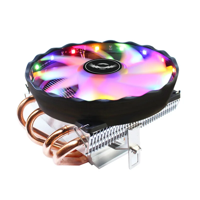 QiuzAim LGA 1151 CPU Heatsink 1150 motherboard 4 Copper Heat Pipe 123mm AM5 Cooler Cooling Solution for AM3 AM4 Desktop PCs 1156